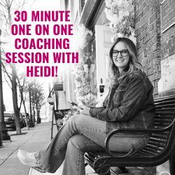 30 Minute One-on-One Coaching Session with Heidi